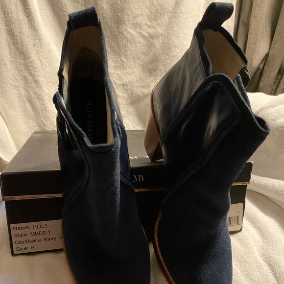 Matt Bernson Navy Suede Booties - Picture 15 of 15